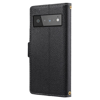 Tpu googla le casse del telefono del pixel copre Flip Stand Leather Scratchproof