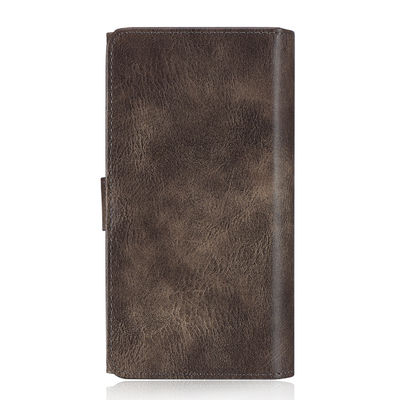Casse di cuoio antiurto Flip Card Holder Wallet contro lo sporco del telefono dell'unità di elaborazione