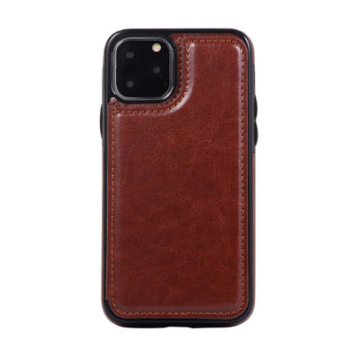 Copertura inoffensiva dell'iPhone 11 dell'unità di elaborazione del telefono cellulare della cassa di cuoio antiurto del portafoglio