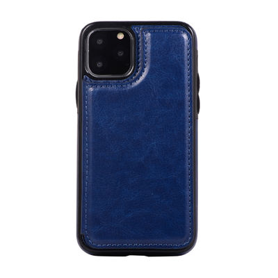 Copertura inoffensiva dell'iPhone 11 dell'unità di elaborazione del telefono cellulare della cassa di cuoio antiurto del portafoglio