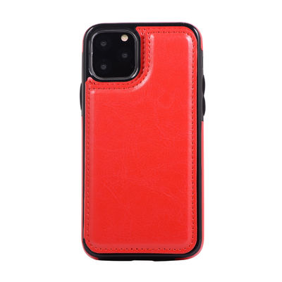 Copertura inoffensiva dell'iPhone 11 dell'unità di elaborazione del telefono cellulare della cassa di cuoio antiurto del portafoglio