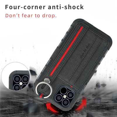 Lanyard Strap Leather Phone Cases per Iphone 14 13 Scratchproof