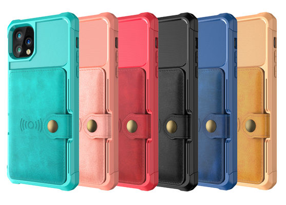 Titolare della carta antiurto di Magsafing della cassa di cuoio del portafoglio del telefono dell'OEM per Iphone 14