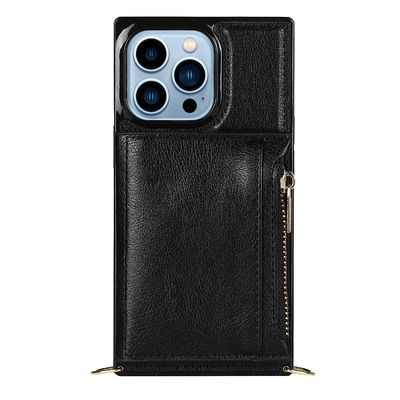 Genuino di lusso antiurto dell'unità di elaborazione Iphone del portafoglio di cuoio senza cuciture della cassa