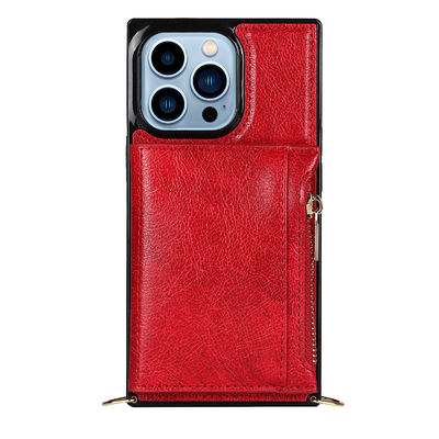 Genuino di lusso antiurto dell'unità di elaborazione Iphone del portafoglio di cuoio senza cuciture della cassa