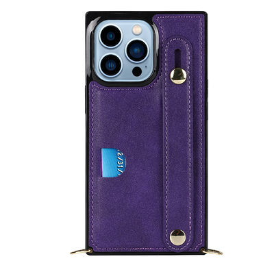 Cassa del telefono del nero di cuoio dell'OEM/ODM di Iphone della cassa squisita del portafoglio
