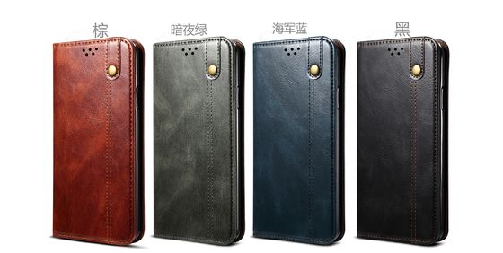 Cassa di lusso contro lo sporco di cuoio genuina squisita del telefono del portafoglio di caso di Iphone