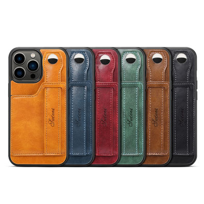 Caso di cuoio di Iphone del telefono della cassa del portafoglio della cassa di cuoio di cuoio del telefono di lusso