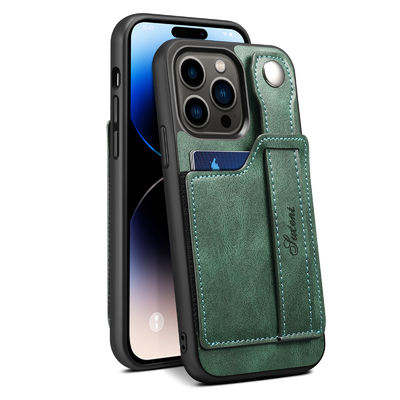 Caso di cuoio di Iphone del telefono della cassa del portafoglio della cassa di cuoio di cuoio del telefono di lusso