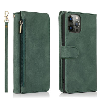 Stile moderno genuino di lusso di caso di cuoio di Iphone della cassa del telefono del portafoglio