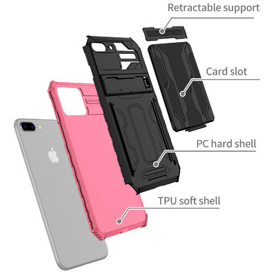 cuoio di cuoio di Iphone della cassa del telefono del portafoglio della cassa del telefono di iPhone 7Leather