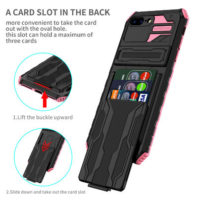cuoio di cuoio di Iphone della cassa del telefono del portafoglio della cassa del telefono di iPhone 7Leather