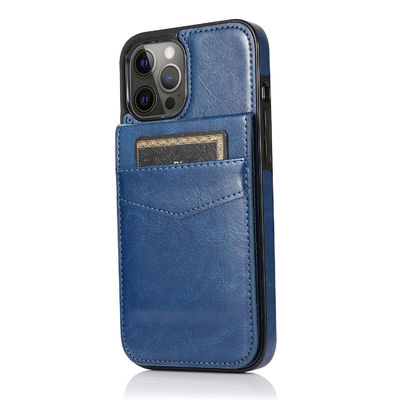 Casse di cuoio del telefono del cuoio della prova del graffio di Iphone della cassa del telefono del portafoglio