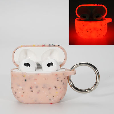 Cassa luminosa Airpods del silicone della cuffia della copertura inoffensiva della cassa pro